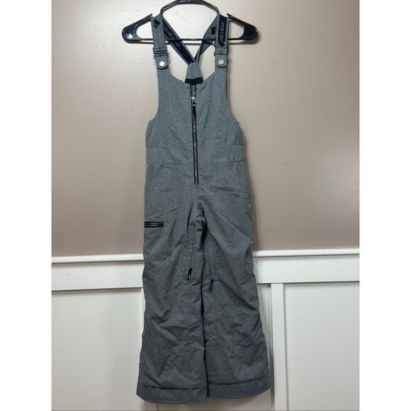 Obermeyer Gray Zip Up Snow Bibs Snow Pants Kids Size 8 - Picture 2 of 14